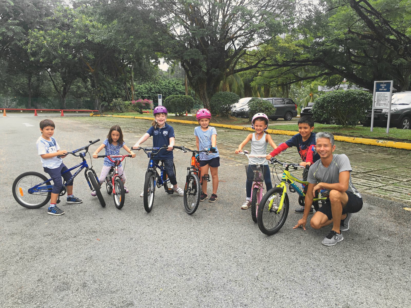 Kids cycling lessons Singapore with Coach Fai